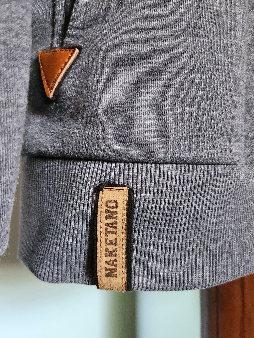 Naketano Heather Blue Cowl Neck Pullover Hoodie - Picture 2 of 5